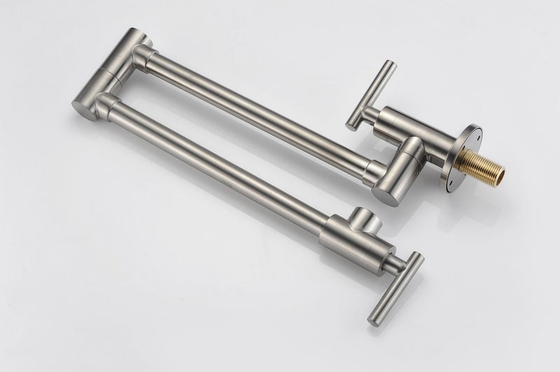 SUMERAIN Pot Filler Faucet Wall Mount,Brushed Nickel Finish and Dual Swing Joints Design - Image 4
